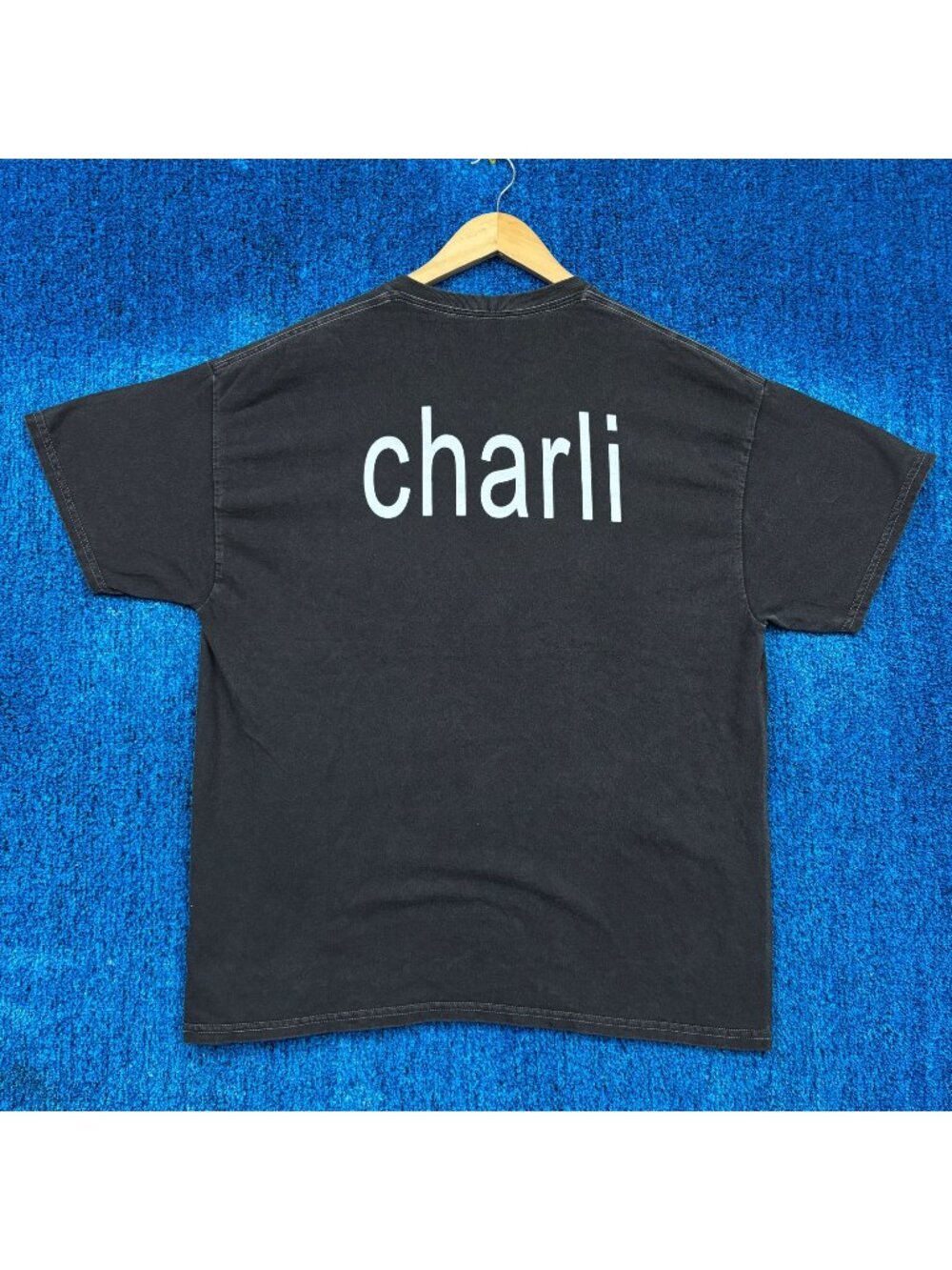 CharliXCX brat Album Spell Out Electro-Dance Popstar Tee L
